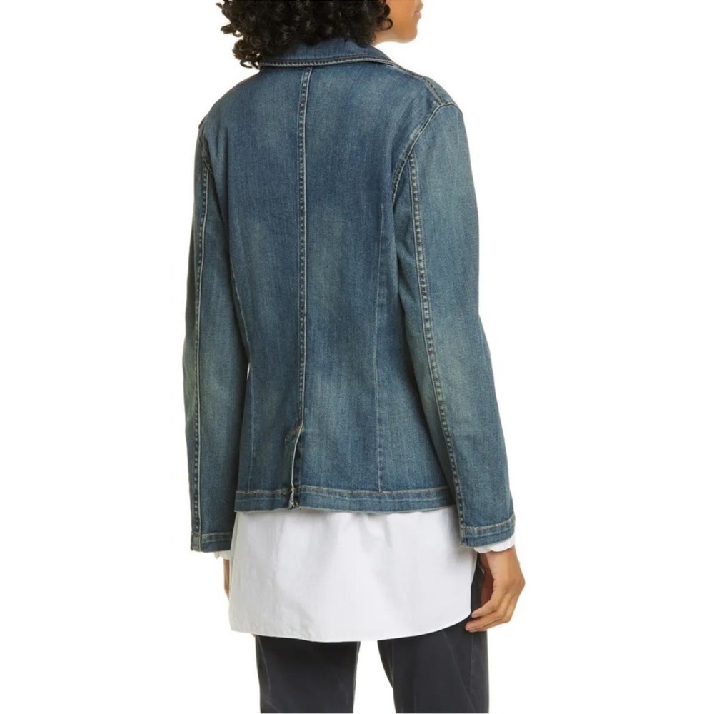 NILI LOTAN Addison Denim Jacket Blazer in Walker Wash Size 0 - Picture 6 of 10